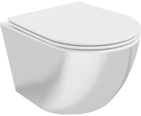 Mexen Lena WC misa Rimless s pomaly padajúcim sedátkom, duroplast, Biela/Strieborná - 30224004