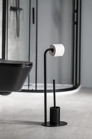 Aqualine Aqualine, SAMBA stojan s držiakom na toaletný papier a WC štetkou, čierna, SB236