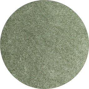 Kusový koberec Velur Ultra olivový kruh, 200x200 (priemer) kruh, zelená, obývacia izba, AladinWorld Expres