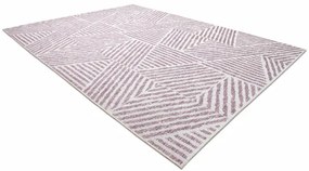 Koberec SIZAL COLOR 47176260 Línie, trojuholníky, zygzak - béžový / špinavo ružový