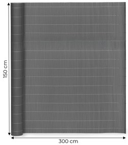 MultiGarden Obojstranná bambusová rohož 150x300 cm na balkón terasu plot antracit MultiGarden