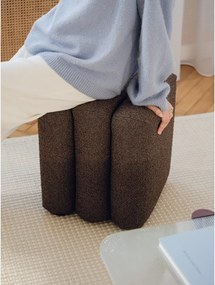 Hnedý taburet z textílie buklé Radd – noo.ma