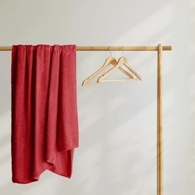 Červená deka z mikrovlákna DecoKing Henry, 220 × 240 cm
