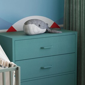 Komoda CARLA, 800 x 1015 x 400 mm, Modern: morská farba