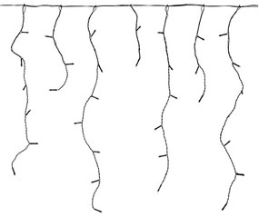 Nedis CLLC360 - LED Vonkajší vianočný záves 360xLED/7 funkcií 14m IP44 teplá biela