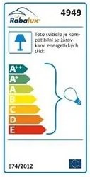 Stolná lampa Salem, bielo-strieborná, Rabalux 4949