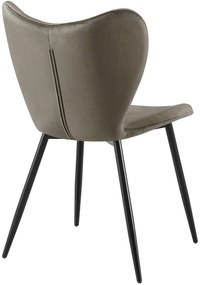 Jedálenská stolička Maika zamat - antracitová