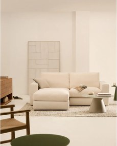 Béžová ženilková rohová pohovka (ľavý roh/s leňoškou) Alea – Kave Home