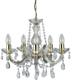 Searchlight 699-5 - Luster na reťazi MARIE 5xE14/40W/230V