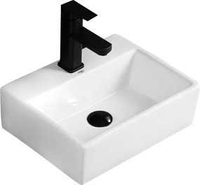 BPS-koupelny Keramické umývadlo na dosku HYD-VA-WH-400 40x30 cm, biele