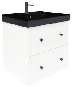 Kúpeľňová skrinka s umývadlom Naturel Forli 60x53x46 cm biela lesk FORLI60BIUVERB, 1 ks