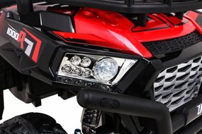 Ramiz Buggy UTV Off-roader pre deti Červená + diaľkové ovládanie + nosič batožiny + pomalý štart + EVA + MP3 LED