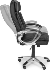 Otočná kancelárska stolička s dvojitým čalúnením a nastaviteľnou výškou, čierna