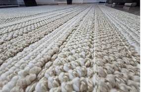 HU Béžový moderný koberec Boho 872-B so vzorom obdĺžnikov Rozmer: 60x100 cm