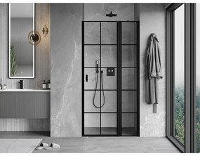 Mexen MIST, 1-krídlové sprchové dvere (1d+1s) 120x200 cm, 6mm číre sklo so vzorom mriežky, pravý, 8A4-120-000-70-77-P