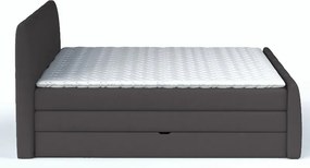 Posteľ boxspring Fresco 180x200 cm, tmavo šedá látka