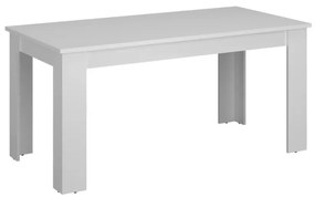 Jedálenský rozkladací stôl, biela, 160-210x90 cm, ERODIN