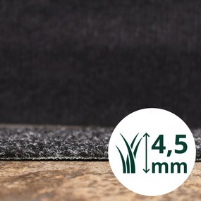 Betap, Umelá tráva Wembley jedinečná čierna, vyrezať kruh, šíře 2m,4m, čierna, nopy, chodba / predsieň
