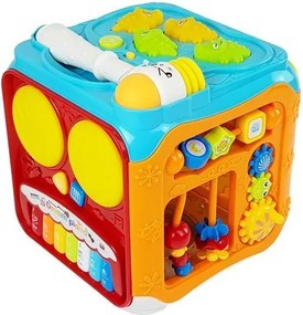 LEAN Toys Vzdelávacia kocka – triedič pre bábätká so zvukom a svetlom