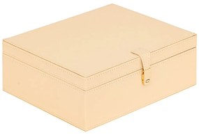 Šperkovnica Hanifa, 23,5x20,5x16,5x9 cm, béžová