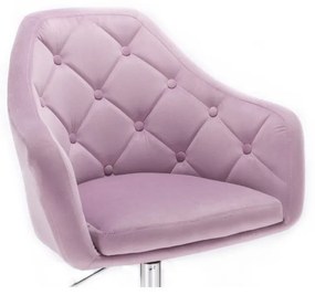 LuxuryForm DESIGN Kreslo ANDORA VELUR na čiernom tanieri - levanduľa