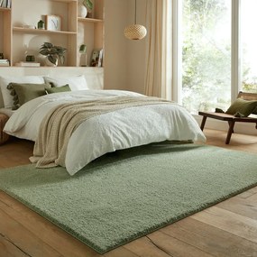 Zelený umývateľný koberec z recyklovaných vlákien 160x230 cm Fluffy – Flair Rugs