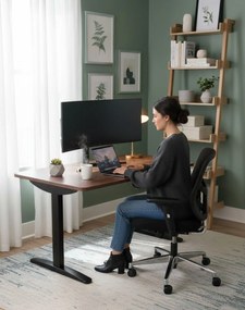 Grospol - Nastaviteľný písací stôl Alto 102 Black 160 cm