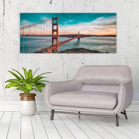 Obraz- Golden Gate, San Francisco (120x50 cm)