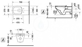 DURAVIT DuraStyle závesné WC, bezbariérové, Rimless, s HygieneGlaze, biela, 2559092000