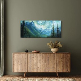 Obraz - Krajina s nádychom Van Gogha (120x50 cm)