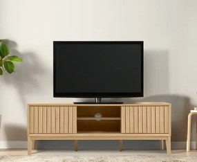 TV stolík LUCERO s posuvnými dvierkami, dekor dub, 160cm