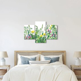Obraz - Maľované lúčne kvety (90x60 cm)