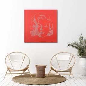 Obraz na plátně Marilyn Monroe Red - 40x40 cm