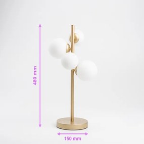 Brilagi - LED Stolná lampa MILLA 4xG9/3W/230V zlatá/biela