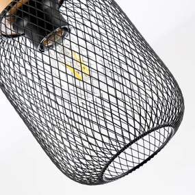 Brilagi - Závesné svietidlo na lanku BASKLITE 1xE27/15W/230V drevo/čierna