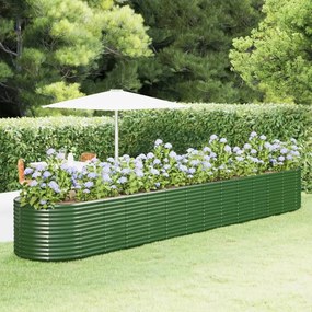 Záhradný kvetináč zelený 554x100x68 cm práškovaná oceľ