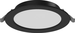 Mexen LDRR, LED stropné svietidlo na zapustenie, priemer 12 cm 14 cm, 9W, studená - 6500K, 720 lm, čierna - L210-014-0965-70