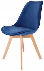 Dekorstudio Jedálenská čalúnená stolička BARI - tmavo modrá