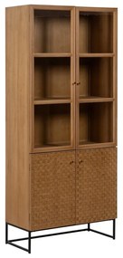 Vitrína v dekore jaseňa v prírodnej farbe 84,5x198 cm – Ixia