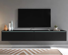 Skrinka pod televízor LED čierny grafit Lowboard D180