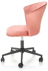 Kancelárska otočná stolička PASCO — zamat, ružová