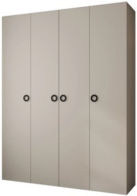 Šatníková skriňa 190 cm Carmela 40-1 (kašmír + čierna). Akcia -20%. Vlastná spoľahlivá doprava až k Vám domov. 1126539