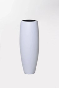 Kvetináč MAGNUM, sklolaminát, výška 80 cm, biely mat