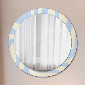 Okrúhle ozdobné zrkadlo Abstraktný tvar fi 90 cm