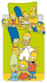 JERRY FABRICS -  Obliečky Simpsons Family green 140/200, 70/90
