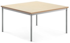 Stôl SONITUS, 1200x1200x600 mm, linoleum - béžová, strieborná