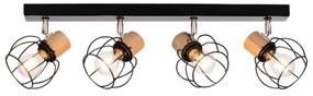 Spot-Light 26114404 - Stropné bodové svietidlo PHIPHI 4xE27/60W/230V dub