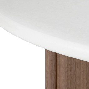 Konferenční stolek Marlo 80 cm krémový/ořech