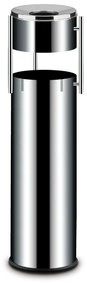 Odpadkový kôš s popolníkom, 760 x 200 x 200 mm, nerez matný