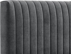 Postel Kalla 140x200 cm, tmavo šedá látka